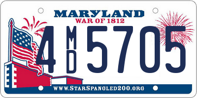 MD license plate 4MD5705