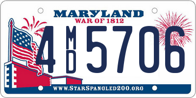 MD license plate 4MD5706