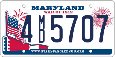 MD license plate 4MD5707