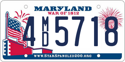 MD license plate 4MD5718