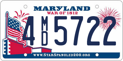 MD license plate 4MD5722