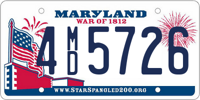 MD license plate 4MD5726