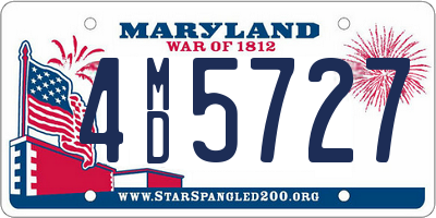 MD license plate 4MD5727