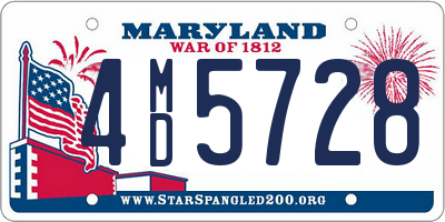 MD license plate 4MD5728