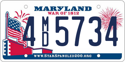 MD license plate 4MD5734