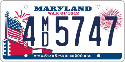 MD license plate 4MD5747