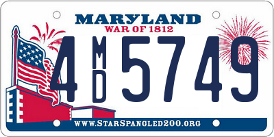 MD license plate 4MD5749