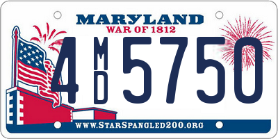 MD license plate 4MD5750