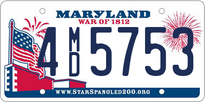 MD license plate 4MD5753