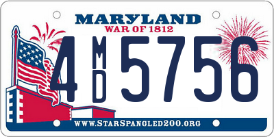 MD license plate 4MD5756