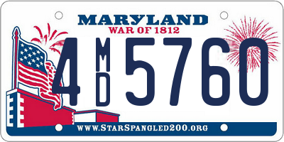 MD license plate 4MD5760