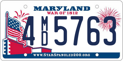 MD license plate 4MD5763