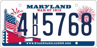 MD license plate 4MD5768