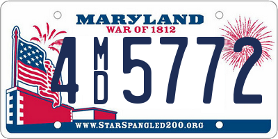 MD license plate 4MD5772