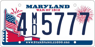 MD license plate 4MD5777