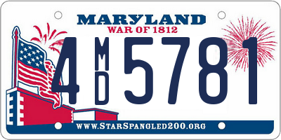 MD license plate 4MD5781