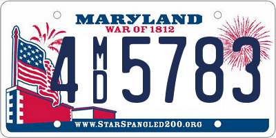 MD license plate 4MD5783