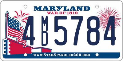 MD license plate 4MD5784