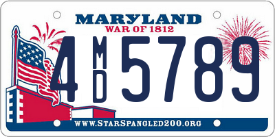 MD license plate 4MD5789
