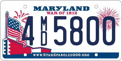 MD license plate 4MD5800