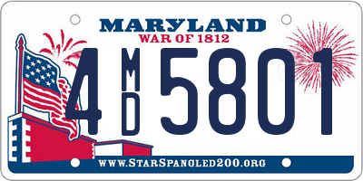 MD license plate 4MD5801