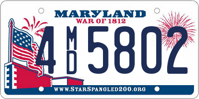 MD license plate 4MD5802