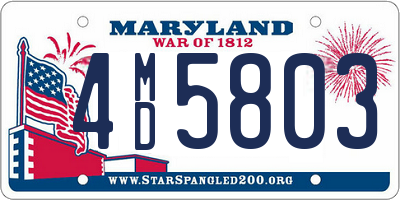 MD license plate 4MD5803