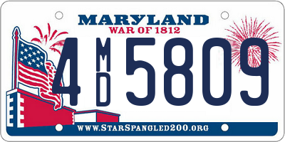 MD license plate 4MD5809