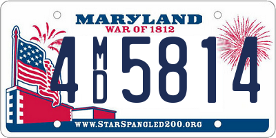 MD license plate 4MD5814