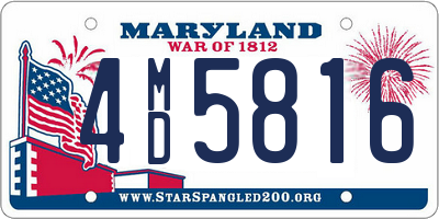 MD license plate 4MD5816