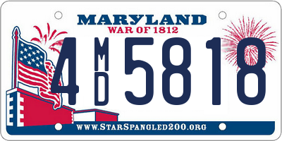 MD license plate 4MD5818