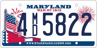 MD license plate 4MD5822