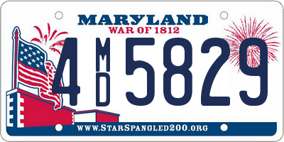 MD license plate 4MD5829