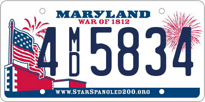 MD license plate 4MD5834