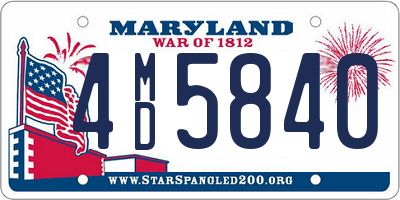 MD license plate 4MD5840