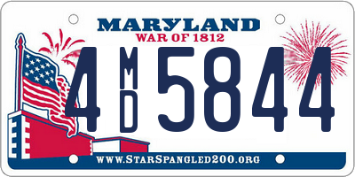 MD license plate 4MD5844