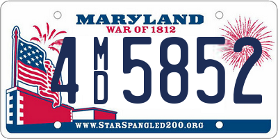 MD license plate 4MD5852