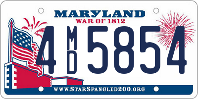 MD license plate 4MD5854