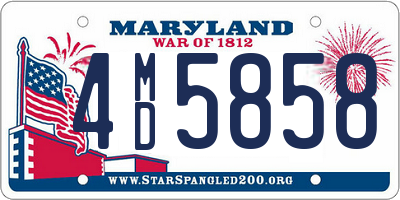 MD license plate 4MD5858