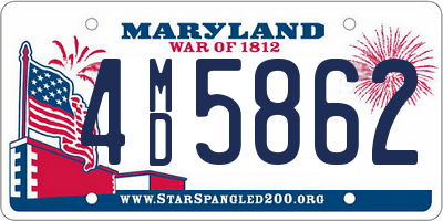 MD license plate 4MD5862