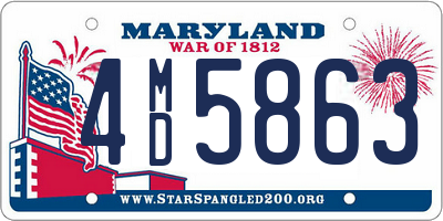 MD license plate 4MD5863