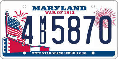 MD license plate 4MD5870