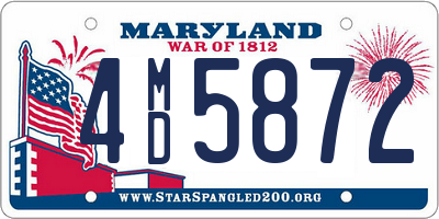 MD license plate 4MD5872