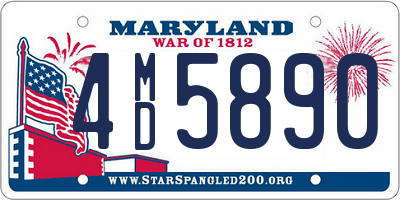 MD license plate 4MD5890