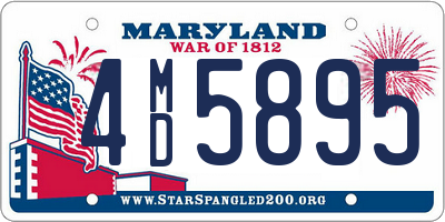 MD license plate 4MD5895