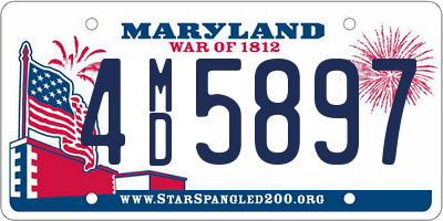 MD license plate 4MD5897