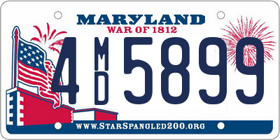 MD license plate 4MD5899