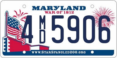 MD license plate 4MD5906