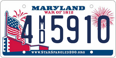 MD license plate 4MD5910