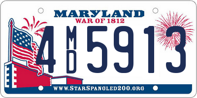 MD license plate 4MD5913